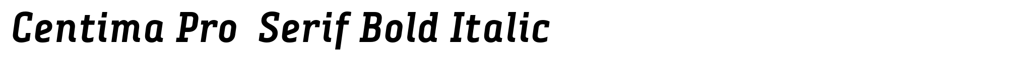 Centima Pro  Serif Bold Italic image